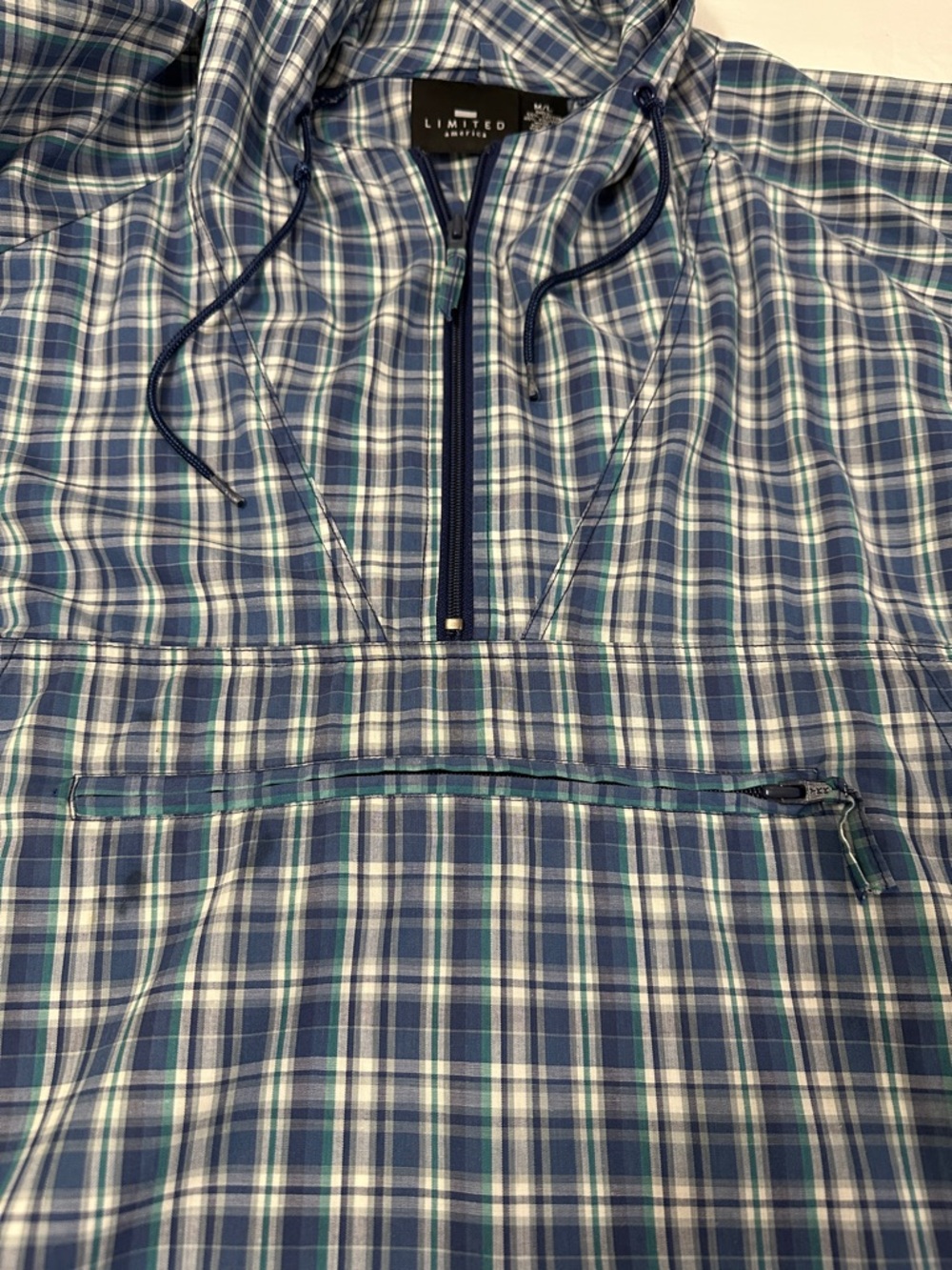 The  Limited Half Zip Plaid Hoodie Pullover - Picture 6 of 8